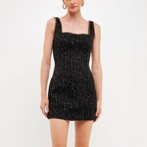 Endless Rose TWEED MINI DRESS XS NWT